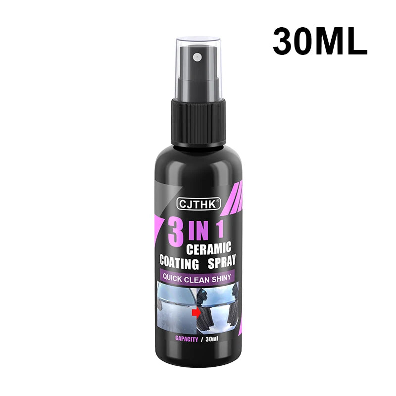 3 in 1 Car Ceramic Liquid Coating Spray Nano Crystal Hydrophobic Layer Polishing Agent High Gloss Paint Protection Wax Car Care