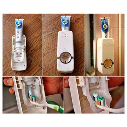 Touch Me Automatic Toopaste Dispenser & Toothbrush Holder Set - Wall Mounted_2