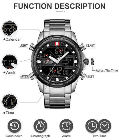 Naviforce 9138 Mens Watch - Silver_2