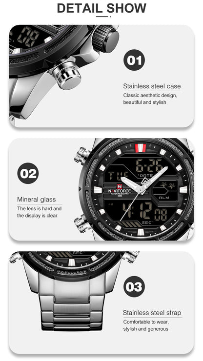 Naviforce 9138 Mens Watch - Silver_1