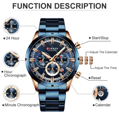 Curren 8355 Mens Watch - Blue_1