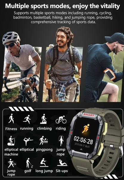 YK01 Smart Watch for Outdoor Sports - Army Green_1