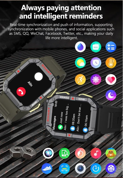 YK01 Smart Watch for Outdoor Sports - Black_3