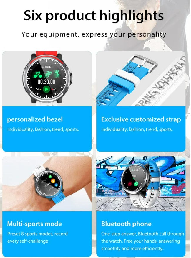 LEMFO New Smart Watch Men - Blue_3