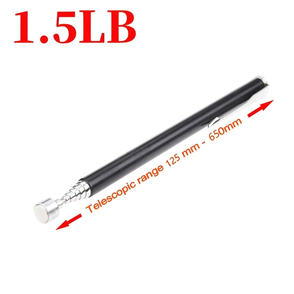 Telescopic Magnetic Pen with LED Light Extendable Pickup Rod Mini Portable Magnet Tool for Screws Nuts Bolts Metal Parts