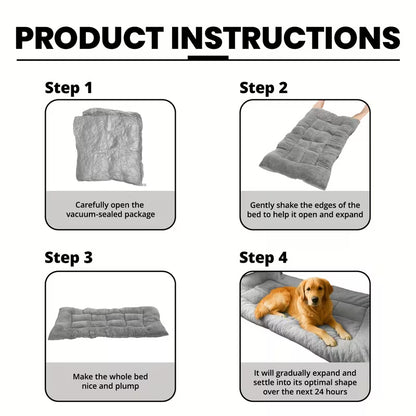 2 Piece Pet Plush Cushion Bed Set