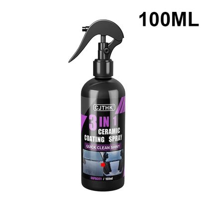 3 in 1 Car Ceramic Liquid Coating Spray Nano Crystal Hydrophobic Layer Polishing Agent High Gloss Paint Protection Wax Car Care