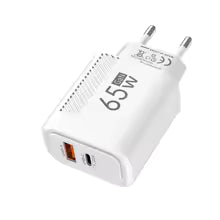 65W USB C Charger 3.0 GaN Charger Type C Power Adapter With 2-Port Fast Wall Charger