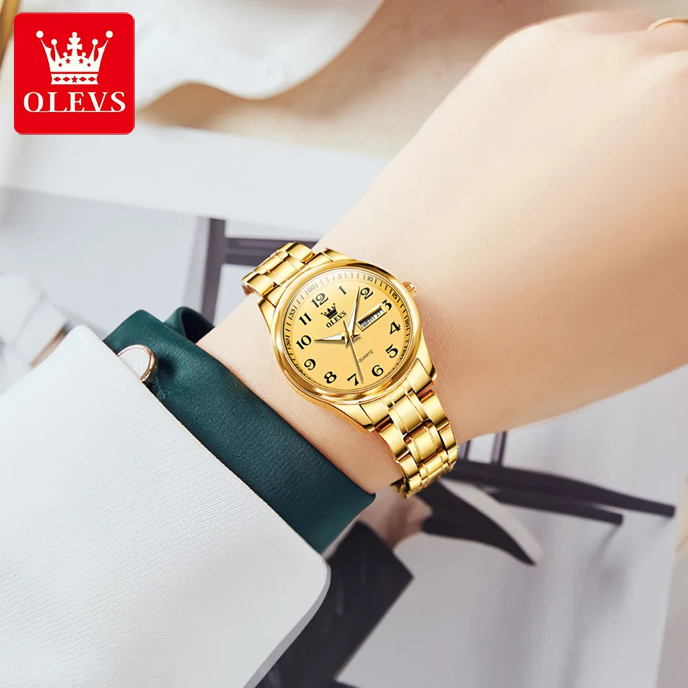 OLEVS Brand Ladies' Watch Quartz Watch Calendar Week Waterproof 5567