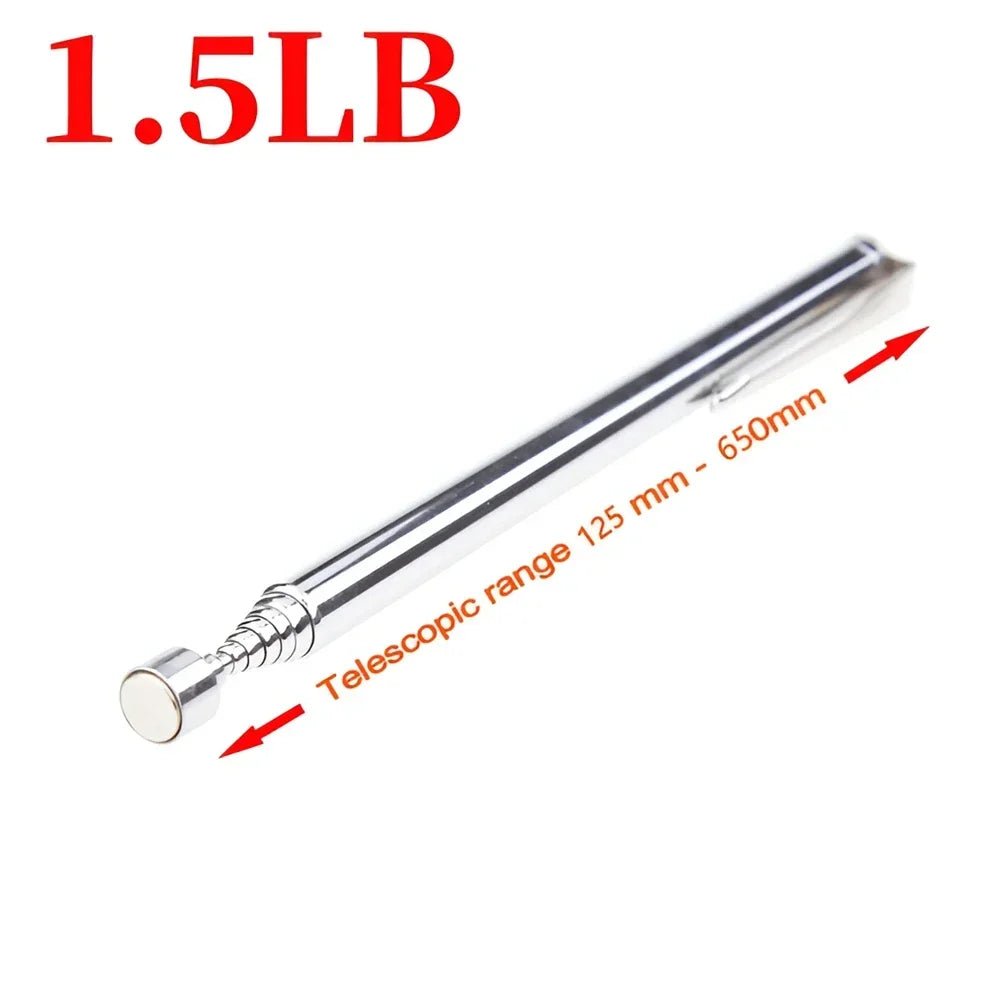 Telescopic Magnetic Pen with LED Light Extendable Pickup Rod Mini Portable Magnet Tool for Screws Nuts Bolts Metal Parts