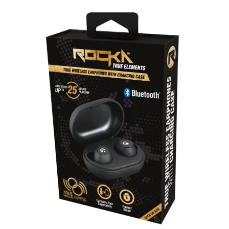 TRUE Bluetooth Wireless Sport Earbuds - Black