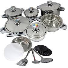 Stainless Steel Pot Set - 19 piece