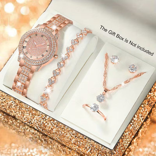 Classic Roma Rhinestone Watch Set